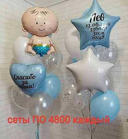 Гелиевые шары для выписки, дни рождения, Кудалык, Хен пати. Шарики Astana