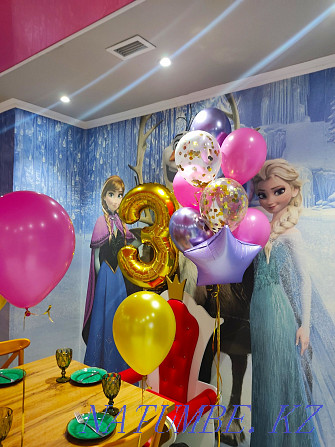 Photo zone. Balloon arches. Frame rental. helium balloons. Decor. Almaty - photo 8