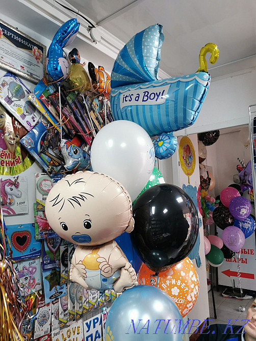 Гелиевые шары для выписки из роддома. Атырау - изображение 2