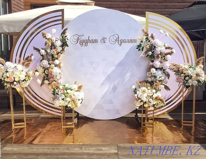 Wedding decoration, Photo zone, Banner, Presidium of young people, etc. Astana - photo 6