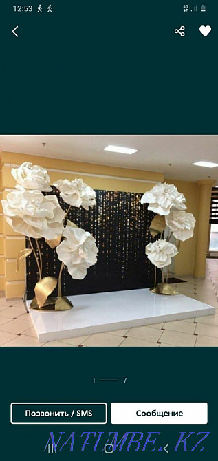 Оформление свадеб, Фотозона, Баннер, Президиум молодых и тд Астана - изображение 2