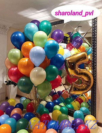 HELIUM BALLOONS from 300 tenge. DELIVERY 24/7. Checkout kits. Numbers. Pavlodar - photo 2