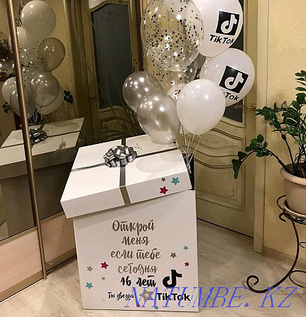 Super price! 10 helium balloons in a box-9800!individual inscription Almaty - photo 5