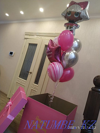 Super price! 10 helium balloons in a box-9800!individual inscription Almaty - photo 8