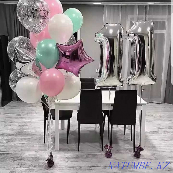 Helium balloons, balloons for graduation, photo zones from balloons Taraz - photo 2