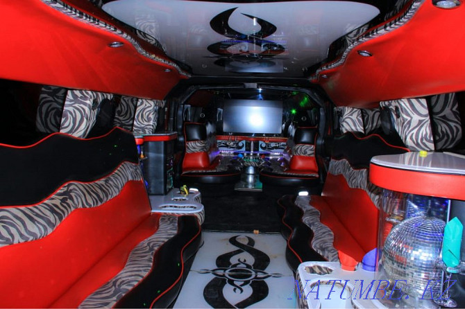 Hummer limousine red Almaty - photo 5