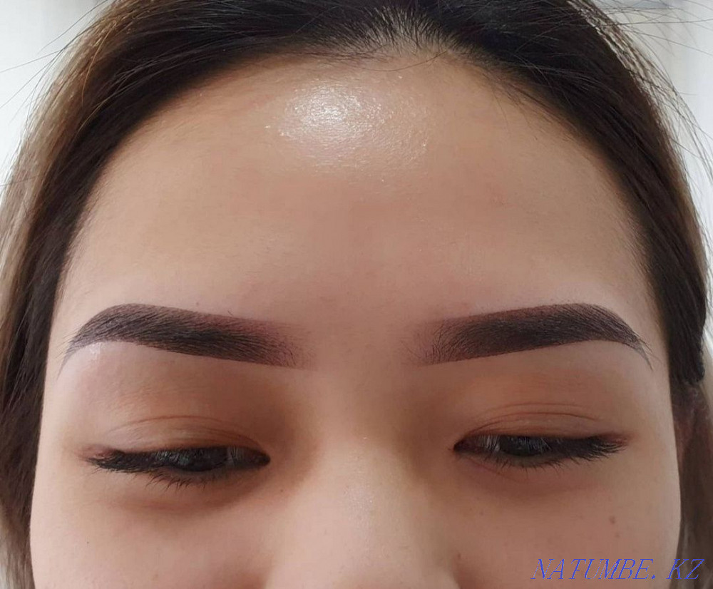 9 тыс.теневая растушевка / перманентный макияж / татуаж бровей, массаж Атырау - изображение 6