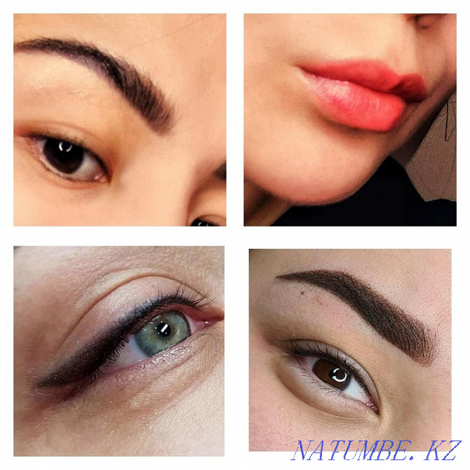 Eyebrow permanent makeup, eyelids 7000 tenge, lips 12000 Kostanay - photo 1