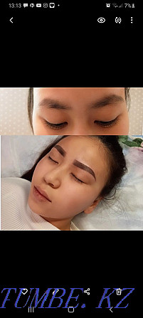 Eyebrow shading-permanent 6000tg, eyelash extension 4000tg, coloring Aqtobe - photo 3