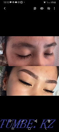 Eyebrow shading-permanent 6000tg, eyelash extension 4000tg, coloring Aqtobe - photo 5