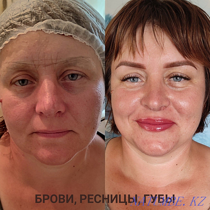 Permanent make-up of eyebrows, lips, eyelids (tattoo). Eyelash extension. Kokshetau - photo 1