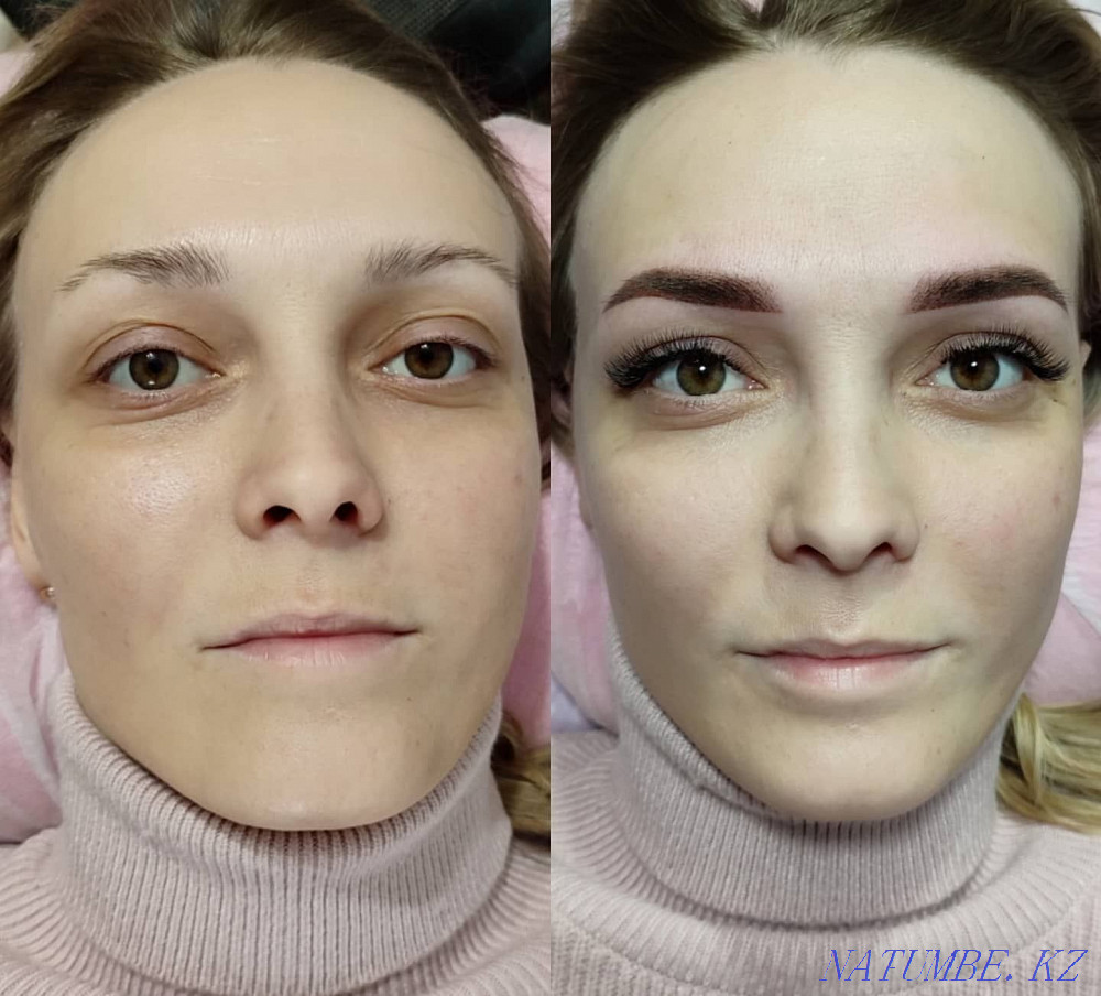 Permanent make-up of eyebrows, lips, eyelids (tattoo). Eyelash extension. Kokshetau - photo 3
