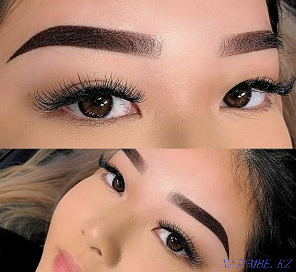 Татуаж Перманентный Макияж бровей губ век Коррекция бровей Ламинация Алматы - изображение 1