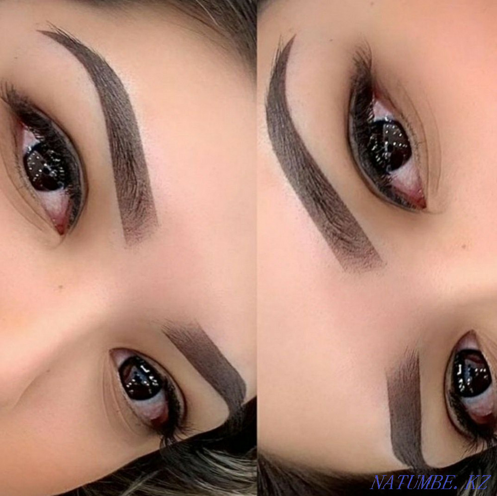 Татуаж Перманентный Макияж бровей губ век Коррекция бровей Ламинация Алматы - изображение 6