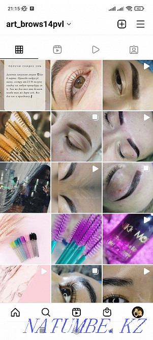 Eyebrows. Beautiful eyebrows here. Eyebrow lamination Eyelashes. Permanent. Coloring Pavlodar - photo 2