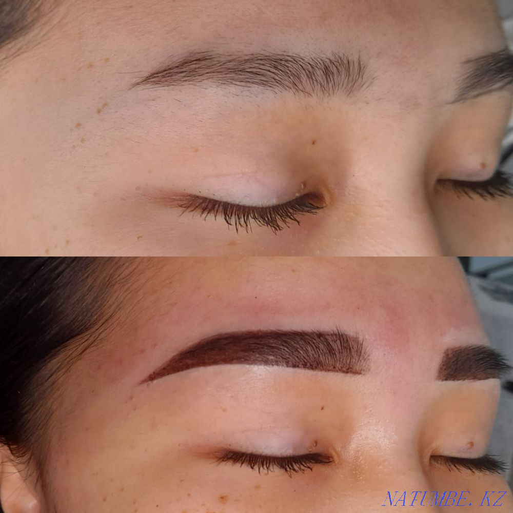 Акция!!! Растушевка бровей, ломинирование ресниц Жезказган - изображение 1