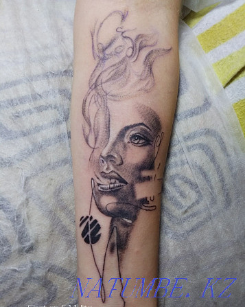 Artistic tattoo, overlapping and correction of an old tattoo, Нуркен - photo 5