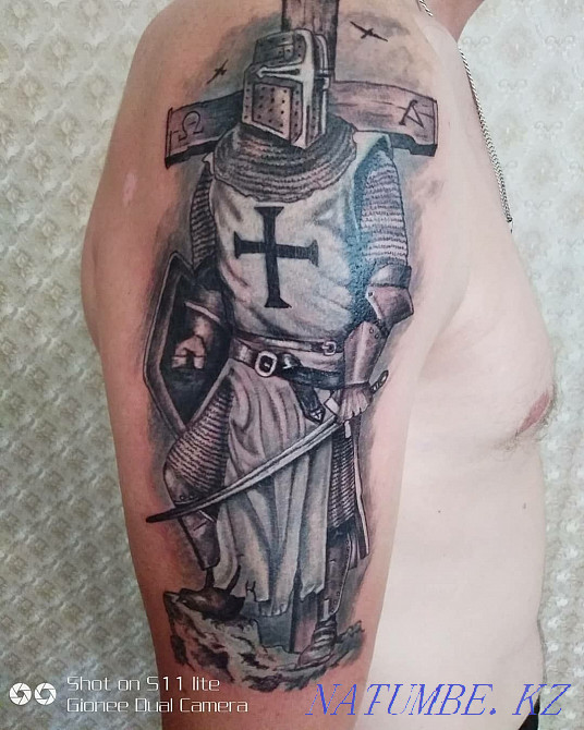 Художественная татуировка, перекрытие и коррекция старой татуировки, Нуркен - изображение 2