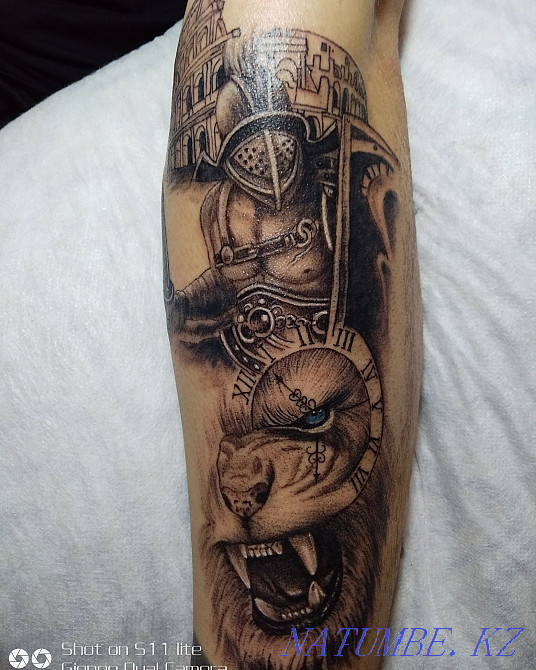 Художественная татуировка, перекрытие и коррекция старой татуировки, Нуркен - изображение 4