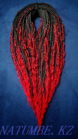 Afro braids, afro curls, braids, Zizi, afro rubber bands, afro tails, braids, hairstyles Ust-Kamenogorsk - photo 8