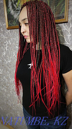 Afro braids, afro curls, braids, Zizi, afro rubber bands, afro tails, braids, hairstyles Ust-Kamenogorsk - photo 2