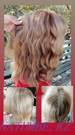 Hair coloring in complex techniques, in one tone Kokshetau - photo 6