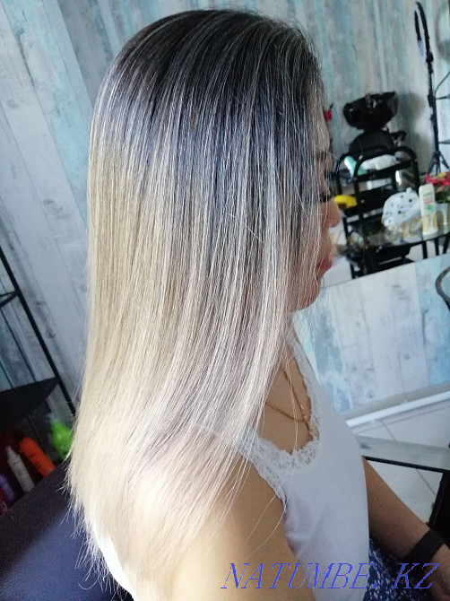 Окрашивание волос в сложных техниках, в один тон Кокшетау - изображение 8