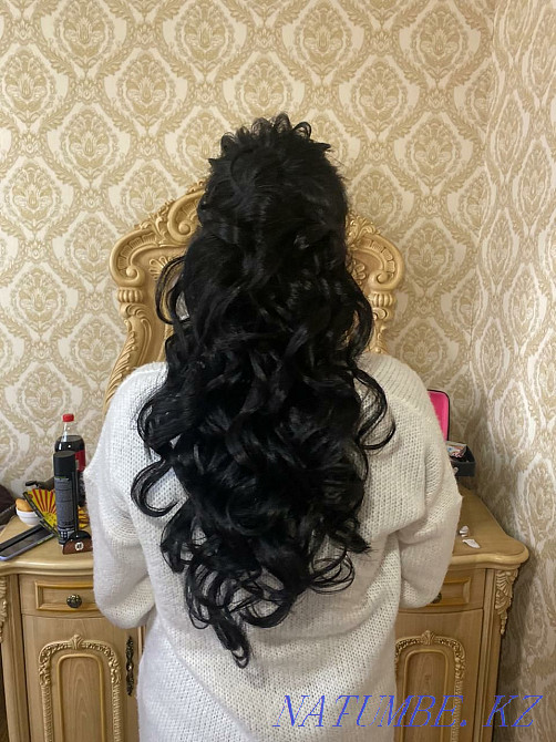 Stock. Hairstyle 3000tg Makeup 3000 Home visit! Ear piercing 3000 Almaty - photo 4