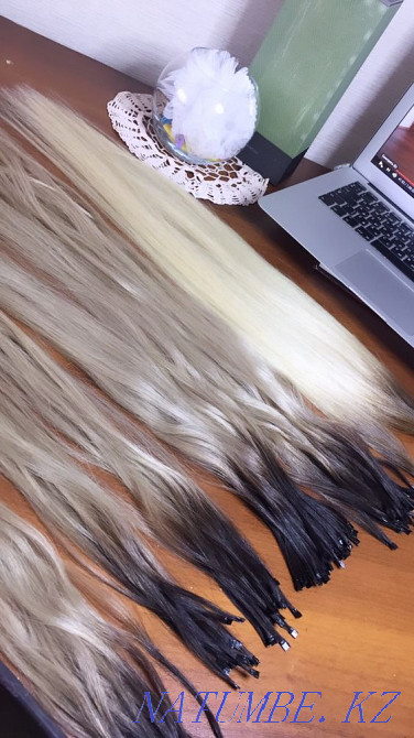 Hair extensions, model, hair extensions, blond, Slavic, standard Karagandy - photo 5