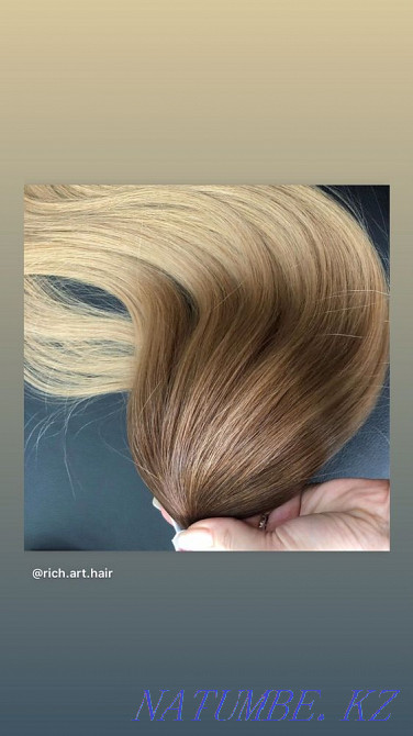 Hair extensions, model, hair extensions, blond, Slavic, standard Karagandy - photo 7