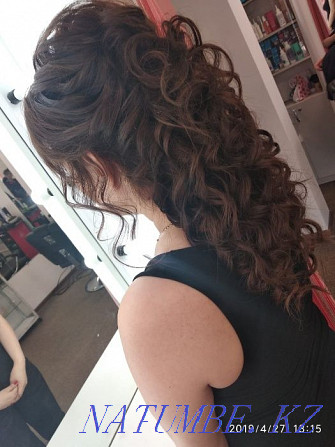 Hairstyles reasonable prices, styling, curls, wedding, evening, makeup Kokshetau - photo 8