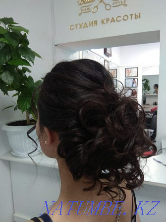 Hairstyles reasonable prices, styling, curls, wedding, evening, makeup Kokshetau - photo 7