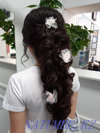 Hairstyles reasonable prices, styling, curls, wedding, evening, makeup Kokshetau - photo 5