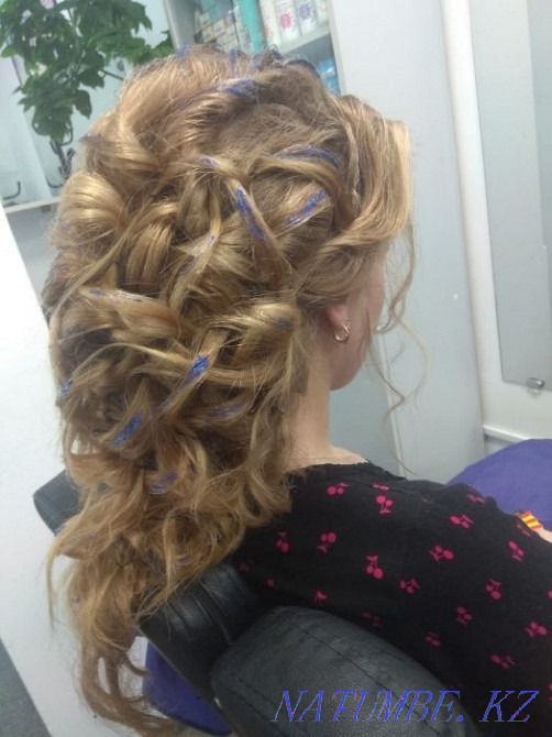 Причёски приемлемые цены, укладки, локоны, свадебные, вечерние, макияж Кокшетау - изображение 2