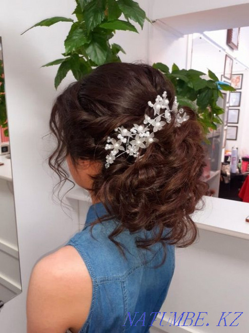 Причёски приемлемые цены, укладки, локоны, свадебные, вечерние, макияж Кокшетау - изображение 3