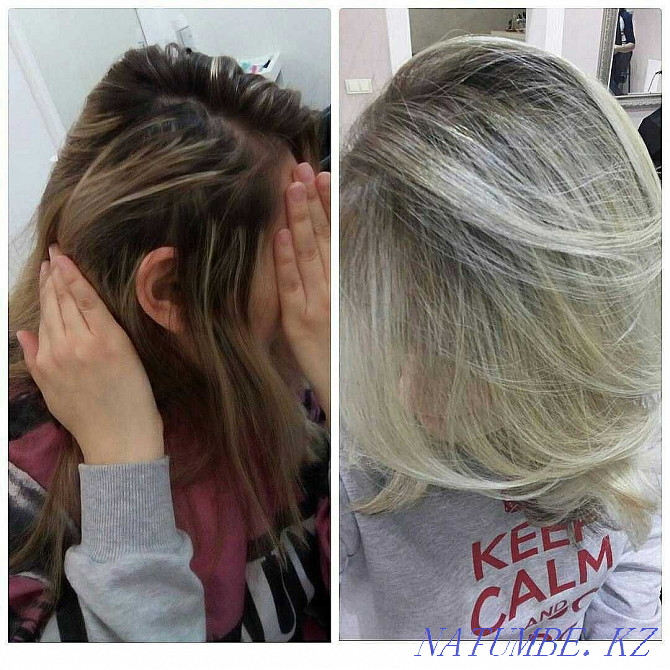 Hair coloring and treatment, hairdresser-colorist Astana - photo 2