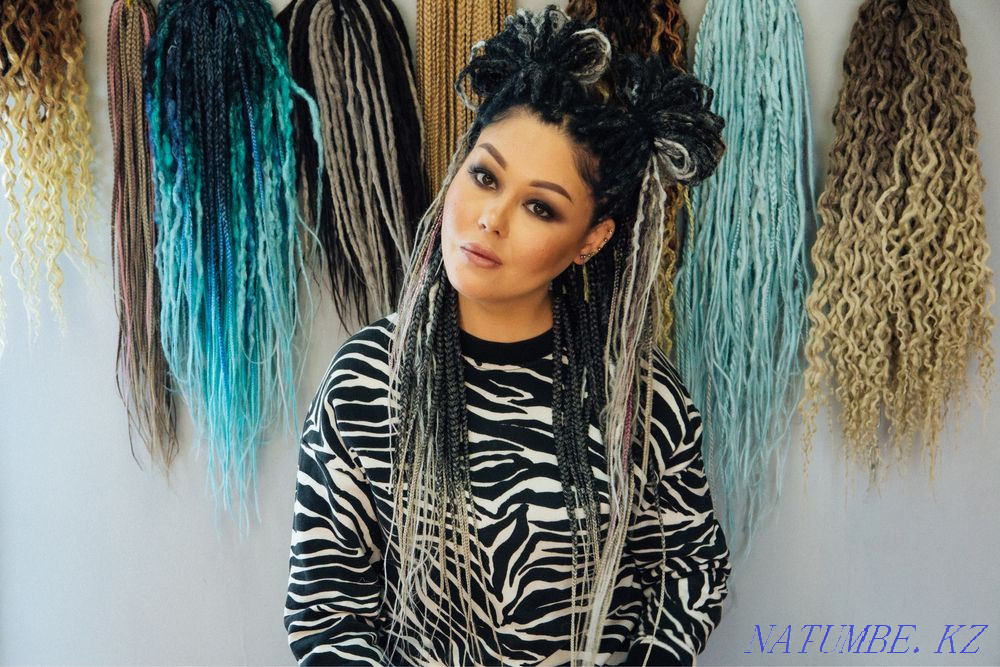 Afro-braids, Dreadlocks, Zizi, Braids. Afro Hairstyles AT AFFORDABLE PRICES Almaty - photo 1