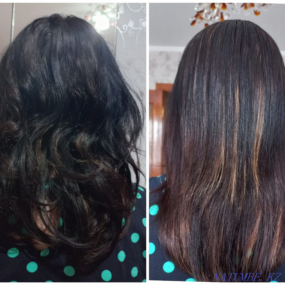 Шашқа арналған ботокс, кератинді түзету.  Өскемен - изображение 2