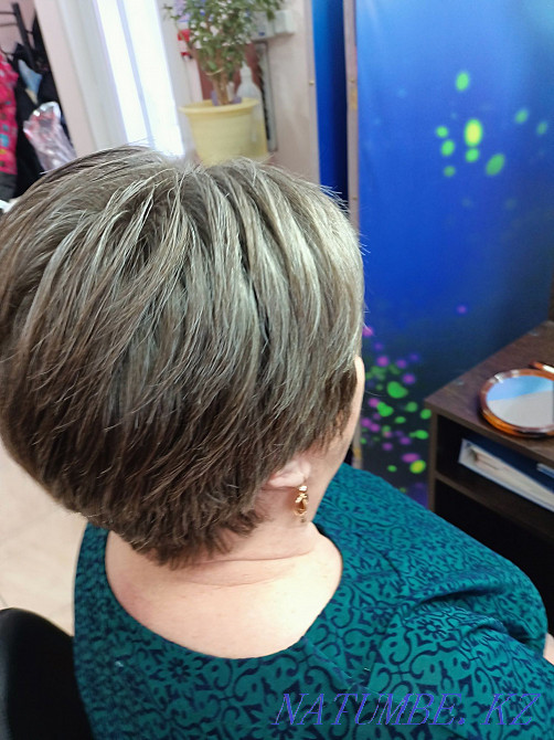 Күрделі бояу, шаш үлгісі, шаш қиюы  Астана - изображение 6