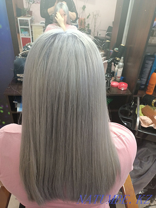 Күрделі бояу, шаш үлгісі, шаш қиюы  Астана - изображение 8