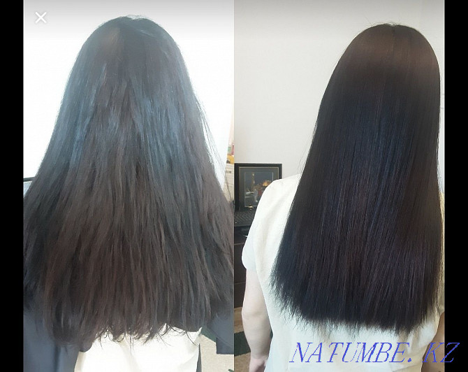 Keratin, nanoplasty, Botox 10000 and hair polishing 2000 Semey - photo 1