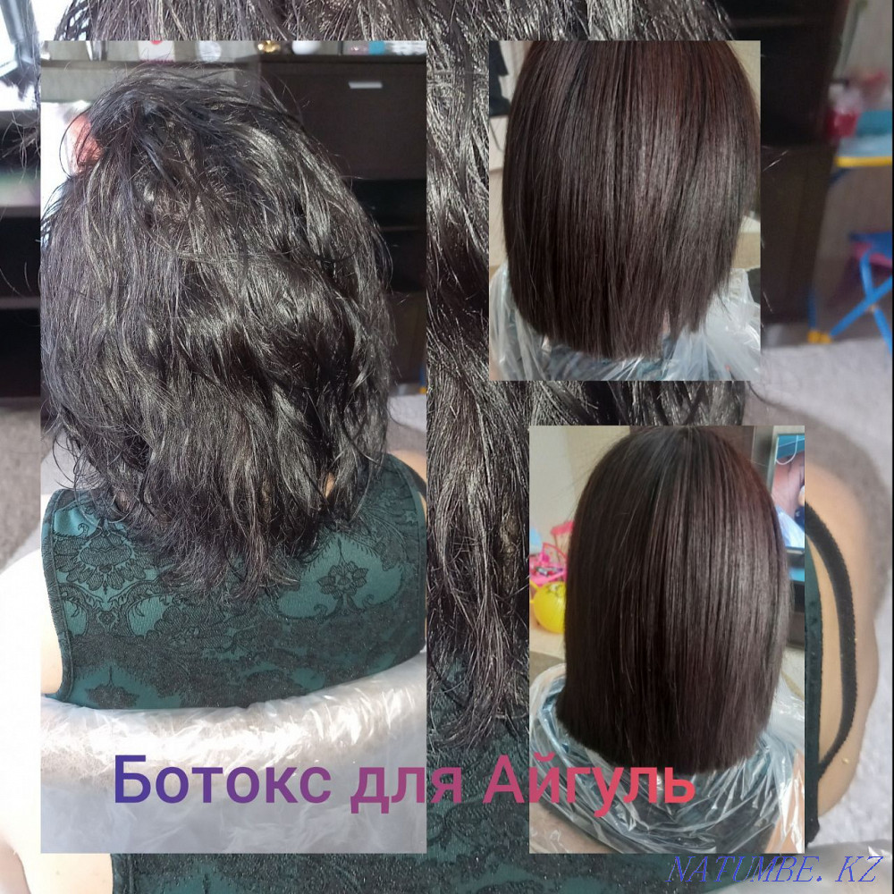 Keratin. Hair botox. Families . Home visit Semey - photo 2