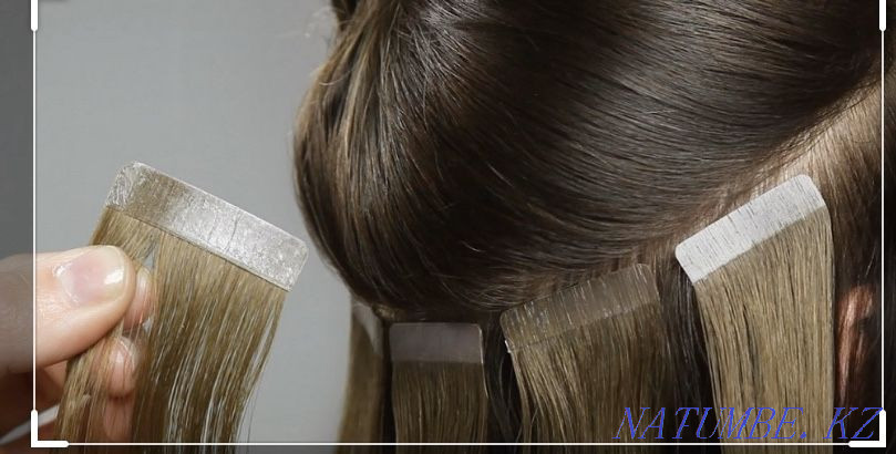 Tape hair extension correction 15000t. Hair removal Almaty - photo 6