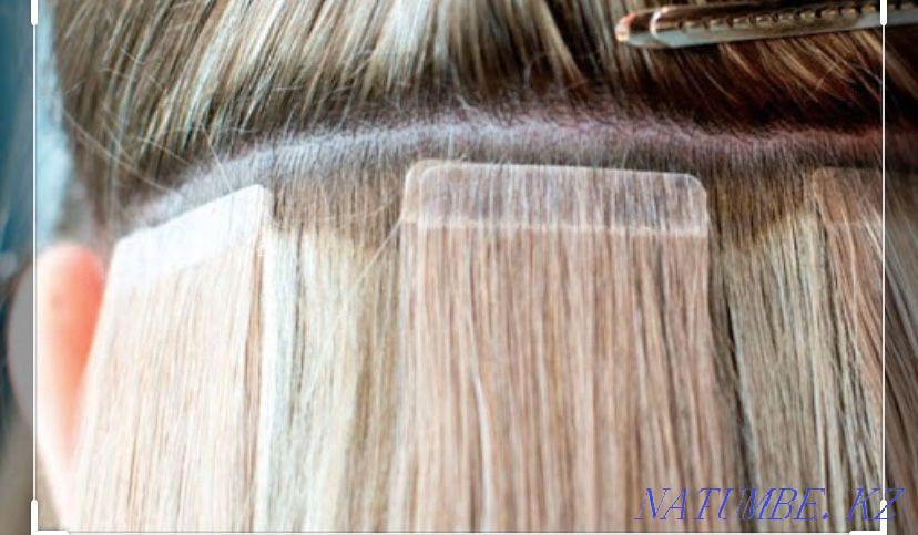 Tape hair extension correction 15000t. Hair removal Almaty - photo 4