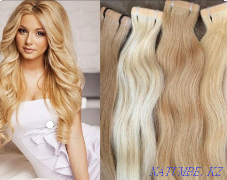 Tape hair extension correction 15000t. Hair removal Almaty - photo 1
