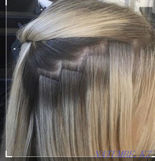 Tape hair extension correction 15000t. Hair removal Almaty - photo 5