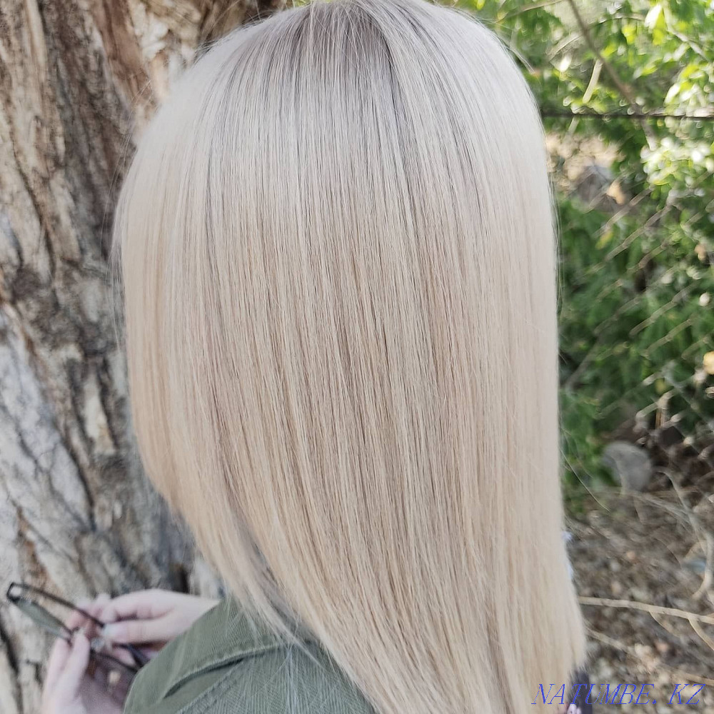 Окрашивание стрижки лечение и выпрямление волос Алматы - изображение 4