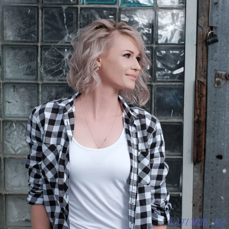 Окрашивание стрижки лечение и выпрямление волос Алматы - изображение 6