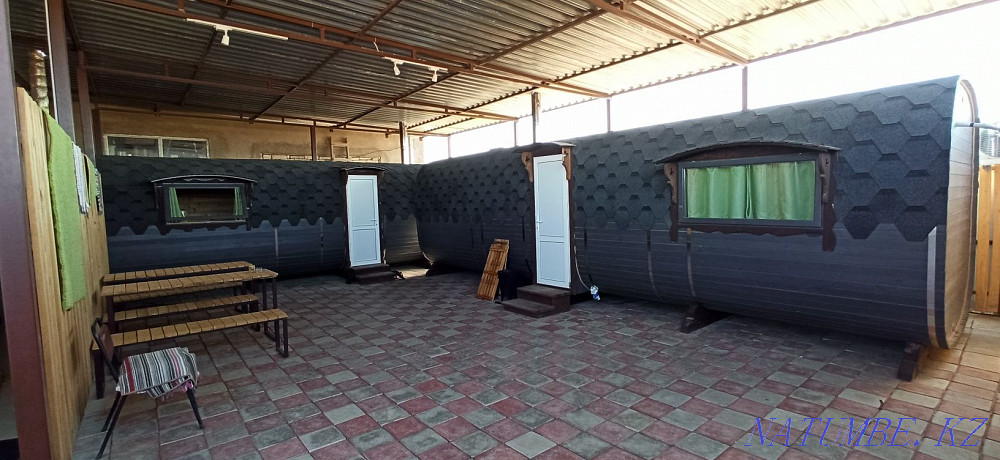 Монша. Семейная чистая деревянная баня. Кабинка. КаспиРэд, голд. Атырау - изображение 1