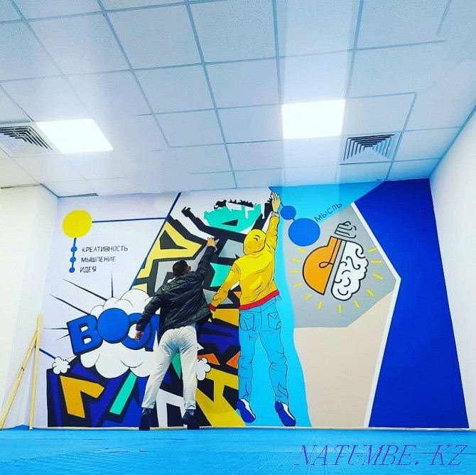 Қабырғаға кескіндеме, граффити, суретшілер, қабырға суреттері  Астана - изображение 7